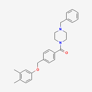 (4-BENZYLPIPERAZINO){4-[(3,4-DIMETHYLPHENOXY)METHYL]PHENYL}METHANONE