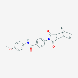 4-(1,3-dioxo-1,3,3a,4,7,7a-hexahydro-2H-4,7-methanoisoindol-2-yl)-N-(4-methoxyphenyl)benzamide