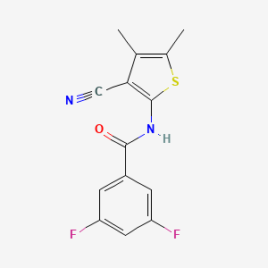 molecular formula C14H10F2N2OS B4344332 N-(3-cyano-4,5-dimethylthiophen-2-yl)-3,5-difluorobenzamide 