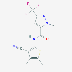 N-(3-cyano-4,5-dimethyl-2-thienyl)-1-methyl-3-(trifluoromethyl)-1H-pyrazole-5-carboxamide