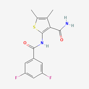 molecular formula C14H12F2N2O2S B4344345 2-[(3,5-difluorobenzoyl)amino]-4,5-dimethyl-3-thiophenecarboxamide 