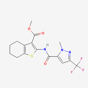 methyl 2-({[1-methyl-3-(trifluoromethyl)-1H-pyrazol-5-yl]carbonyl}amino)-4,5,6,7-tetrahydro-1-benzothiophene-3-carboxylate