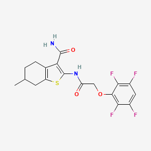 6-METHYL-2-{[2-(2,3,5,6-TETRAFLUOROPHENOXY)ACETYL]AMINO}-4,5,6,7-TETRAHYDRO-1-BENZOTHIOPHENE-3-CARBOXAMIDE