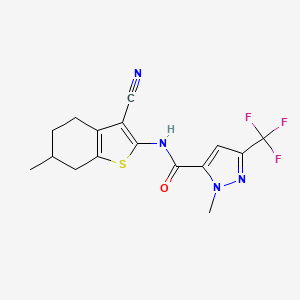 N-(3-cyano-6-methyl-4,5,6,7-tetrahydro-1-benzothiophen-2-yl)-1-methyl-3-(trifluoromethyl)-1H-pyrazole-5-carboxamide