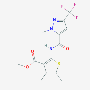 methyl 4,5-dimethyl-2-({[1-methyl-3-(trifluoromethyl)-1H-pyrazol-5-yl]carbonyl}amino)-3-thiophenecarboxylate