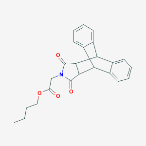 molecular formula C24H23NO4 B434439 Butyl (16,18-dioxo-17-azapentacyclo[6.6.5.0~2,7~.0~9,14~.0~15,19~]nonadeca-2,4,6,9,11,13-hexaen-17-yl)acetate CAS No. 331865-82-8