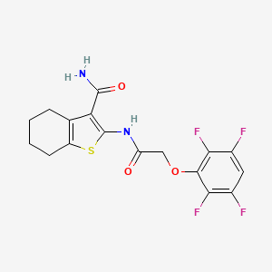 2-{[2-(2,3,5,6-TETRAFLUOROPHENOXY)ACETYL]AMINO}-4,5,6,7-TETRAHYDRO-1-BENZOTHIOPHENE-3-CARBOXAMIDE