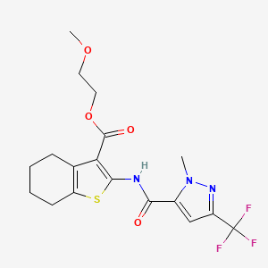 2-methoxyethyl 2-({[1-methyl-3-(trifluoromethyl)-1H-pyrazol-5-yl]carbonyl}amino)-4,5,6,7-tetrahydro-1-benzothiophene-3-carboxylate