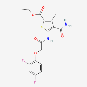 ETHYL 4-(AMINOCARBONYL)-5-{[2-(2,4-DIFLUOROPHENOXY)ACETYL]AMINO}-3-METHYL-2-THIOPHENECARBOXYLATE