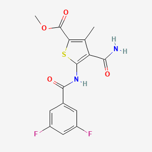 methyl 4-(aminocarbonyl)-5-[(3,5-difluorobenzoyl)amino]-3-methyl-2-thiophenecarboxylate