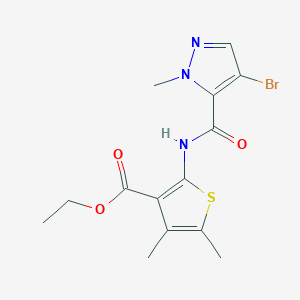 ethyl 2-{[(4-bromo-1-methyl-1H-pyrazol-5-yl)carbonyl]amino}-4,5-dimethyl-3-thiophenecarboxylate