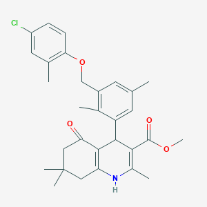 methyl 4-{3-[(4-chloro-2-methylphenoxy)methyl]-2,5-dimethylphenyl}-2,7,7-trimethyl-5-oxo-1,4,5,6,7,8-hexahydro-3-quinolinecarboxylate