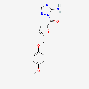 (5-Amino-1H-1,2,4-triazol-1-YL){5-[(4-ethoxyphenoxy)methyl]-2-furyl}methanone