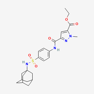 ETHYL 3-({4-[(1-ADAMANTYLAMINO)SULFONYL]ANILINO}CARBONYL)-1-METHYL-1H-PYRAZOLE-5-CARBOXYLATE