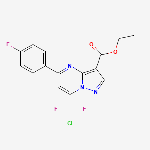 ethyl 7-[chloro(difluoro)methyl]-5-(4-fluorophenyl)pyrazolo[1,5-a]pyrimidine-3-carboxylate