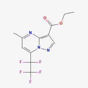 ethyl 5-methyl-7-(1,1,2,2,2-pentafluoroethyl)pyrazolo[1,5-a]pyrimidine-3-carboxylate