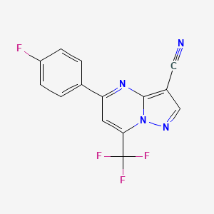 5-(4-fluorophenyl)-7-(trifluoromethyl)pyrazolo[1,5-a]pyrimidine-3-carbonitrile