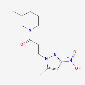 3-(5-METHYL-3-NITRO-1H-PYRAZOL-1-YL)-1-(3-METHYLPIPERIDINO)-1-PROPANONE