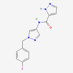 N-[1-(4-fluorobenzyl)-1H-pyrazol-4-yl]-1H-pyrazole-5-carboxamide