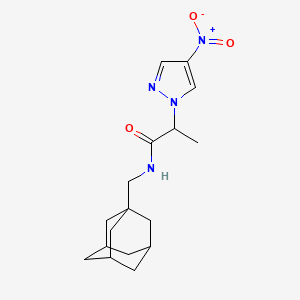 N-(1-adamantylmethyl)-2-(4-nitro-1H-pyrazol-1-yl)propanamide