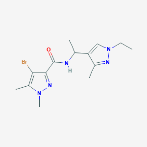 4-bromo-N-[1-(1-ethyl-3-methyl-1H-pyrazol-4-yl)ethyl]-1,5-dimethyl-1H-pyrazole-3-carboxamide