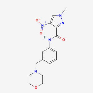 1-METHYL-N-[3-(MORPHOLINOMETHYL)PHENYL]-4-NITRO-1H-PYRAZOLE-3-CARBOXAMIDE