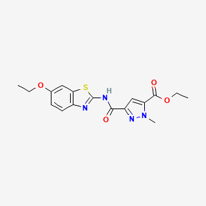 ethyl 3-{[(6-ethoxy-1,3-benzothiazol-2-yl)amino]carbonyl}-1-methyl-1H-pyrazole-5-carboxylate