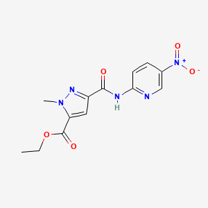 ethyl 1-methyl-3-{[(5-nitro-2-pyridinyl)amino]carbonyl}-1H-pyrazole-5-carboxylate