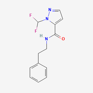 molecular formula C13H13F2N3O B4344723 1-(DIFLUOROMETHYL)-N-PHENETHYL-1H-PYRAZOLE-5-CARBOXAMIDE 