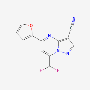 7-(DIFLUOROMETHYL)-5-(2-FURYL)PYRAZOLO[1,5-A]PYRIMIDIN-3-YL CYANIDE