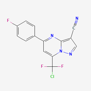 7-[CHLORO(DIFLUORO)METHYL]-5-(4-FLUOROPHENYL)PYRAZOLO[1,5-A]PYRIMIDIN-3-YL CYANIDE