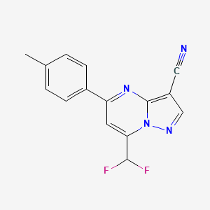 7-(difluoromethyl)-5-(4-methylphenyl)pyrazolo[1,5-a]pyrimidine-3-carbonitrile