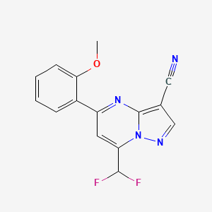 7-(DIFLUOROMETHYL)-5-(2-METHOXYPHENYL)PYRAZOLO[1,5-A]PYRIMIDIN-3-YL CYANIDE