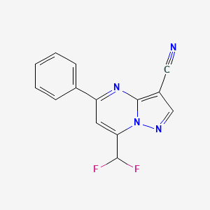 7-(difluoromethyl)-5-phenylpyrazolo[1,5-a]pyrimidine-3-carbonitrile