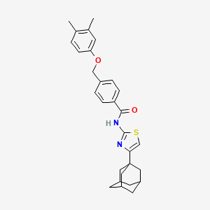 N-[4-(1-adamantyl)-1,3-thiazol-2-yl]-4-[(3,4-dimethylphenoxy)methyl]benzamide