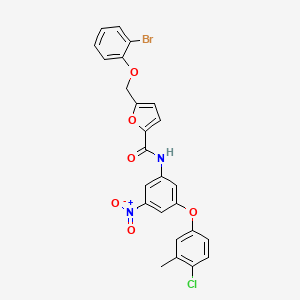 molecular formula C25H18BrClN2O6 B4344763 5-[(2-bromophenoxy)methyl]-N-[3-(4-chloro-3-methylphenoxy)-5-nitrophenyl]-2-furamide 