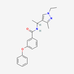 N-[1-(1-ethyl-3-methyl-1H-pyrazol-4-yl)ethyl]-3-phenoxybenzamide