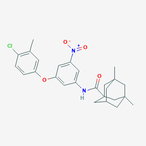 N-[3-(4-chloro-3-methylphenoxy)-5-nitrophenyl]-3,5-dimethyl-1-adamantanecarboxamide