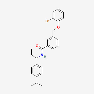 3-[(2-bromophenoxy)methyl]-N-[1-(4-isopropylphenyl)propyl]benzamide