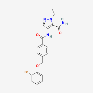 4-({4-[(2-bromophenoxy)methyl]benzoyl}amino)-1-ethyl-1H-pyrazole-5-carboxamide