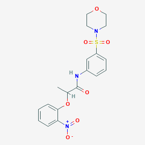 N-[3-(MORPHOLINOSULFONYL)PHENYL]-2-(2-NITROPHENOXY)PROPANAMIDE