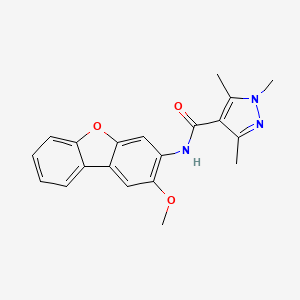 N-(2-methoxydibenzo[b,d]furan-3-yl)-1,3,5-trimethyl-1H-pyrazole-4-carboxamide