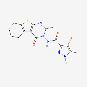 4-BROMO-1,5-DIMETHYL-N-[2-METHYL-4-OXO-5,6,7,8-TETRAHYDRO[1]BENZOTHIENO[2,3-D]PYRIMIDIN-3(4H)-YL]-1H-PYRAZOLE-3-CARBOXAMIDE