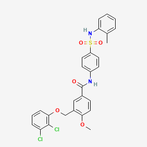 3-[(2,3-DICHLOROPHENOXY)METHYL]-4-METHOXY-N-[4-(2-TOLUIDINOSULFONYL)PHENYL]BENZAMIDE