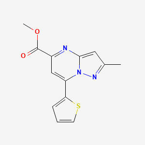 methyl 2-methyl-7-(2-thienyl)pyrazolo[1,5-a]pyrimidine-5-carboxylate