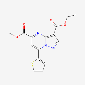 3-ethyl 5-methyl 7-(2-thienyl)pyrazolo[1,5-a]pyrimidine-3,5-dicarboxylate