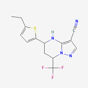 5-(5-ETHYL-2-THIENYL)-7-(TRIFLUOROMETHYL)-4,5,6,7-TETRAHYDROPYRAZOLO[1,5-A]PYRIMIDIN-3-YL CYANIDE