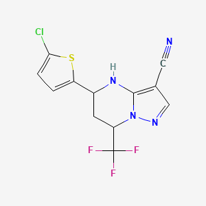 5-(5-CHLORO-2-THIENYL)-7-(TRIFLUOROMETHYL)-4,5,6,7-TETRAHYDROPYRAZOLO[1,5-A]PYRIMIDIN-3-YL CYANIDE