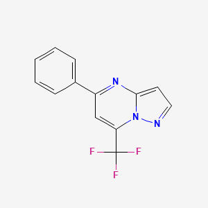 molecular formula C13H8F3N3 B4345114 5-phenyl-7-(trifluoromethyl)pyrazolo[1,5-a]pyrimidine 