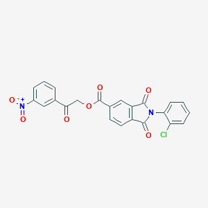 molecular formula C23H13ClN2O7 B434512 2-(3-nitrophenyl)-2-oxoethyl 2-(2-chlorophenyl)-1,3-dioxo-2,3-dihydro-1H-isoindole-5-carboxylate CAS No. 352005-10-8